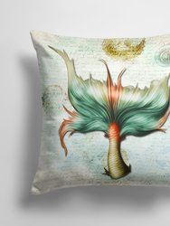 14 in x 14 in Outdoor Throw PillowMermaids and Mermen Mermaid Tail Fabric Decorative Pillow