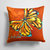 14 in x 14 in Outdoor Throw PillowMonarch Butterfly Fabric Decorative Pillow