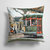 14 in x 14 in Outdoor Throw PillowNew Orleans Street Car Fabric Decorative Pillow