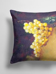 14 in x 14 in Outdoor Throw PillowNew White Grapes by Malenda Trick Fabric Decorative Pillow