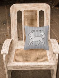 14 in x 14 in Outdoor Throw PillowNursery Be Brave Wolf Fabric Decorative Pillow