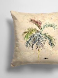 14 in x 14 in Outdoor Throw PillowPalm Tree #4 Fabric Decorative Pillow