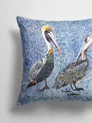 14 in x 14 in Outdoor Throw PillowPelican Cool Blue Fabric Decorative Pillow