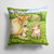 14 in x 14 in Outdoor Throw PillowPigs and Cow Good Friends Fabric Decorative Pillow