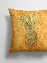 14 in x 14 in Outdoor Throw PillowPineapple Fabric Decorative Pillow