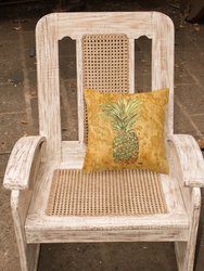 14 in x 14 in Outdoor Throw PillowPineapple Fabric Decorative Pillow