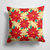 14 in x 14 in Outdoor Throw PillowPoinsetta Christmas Fabric Decorative Pillow