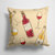 14 in x 14 in Outdoor Throw PillowRed and White Wine Fabric Decorative Pillow