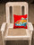 14 in x 14 in Outdoor Throw PillowRed Fish Alphonzo Head Fabric Decorative Pillow