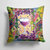 14 in x 14 in Outdoor Throw PillowRed Wine Glass Fabric Decorative Pillow