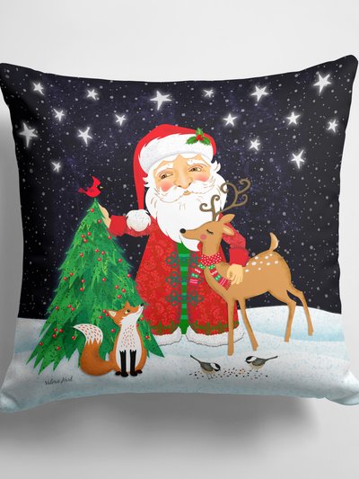 Caroline's Treasures 14 in x 14 in Outdoor Throw PillowSanta Claus Christmas Fabric Decorative Pillow product