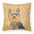 14 in x 14 in Outdoor Throw PillowSchnauzer Fabric Decorative Pillow