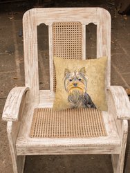 14 in x 14 in Outdoor Throw PillowSchnauzer Fabric Decorative Pillow