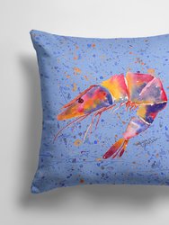 14 in x 14 in Outdoor Throw PillowShrimp Fabric Decorative Pillow