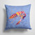 14 in x 14 in Outdoor Throw PillowShrimp Fabric Decorative Pillow