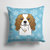 14 in x 14 in Outdoor Throw PillowSnowflake Cavalier Spaniel Fabric Decorative Pillow