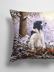 14 in x 14 in Outdoor Throw PillowSpringer Spaniel by Michael Herring Fabric Decorative Pillow