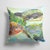 14 in x 14 in Outdoor Throw PillowTurtle Loggerhead Family Fabric Decorative Pillow