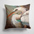 14 in x 14 in Outdoor Throw PillowWhite Egret Fabric Decorative Pillow