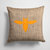 14 in x 14 in Outdoor Throw PillowYellow Jacket Burlap and Orange BB1053 Fabric Decorative Pillow