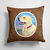 14 in x 14 in Outdoor Throw PillowYellow Labrador at the Beach  Fabric Decorative Pillow