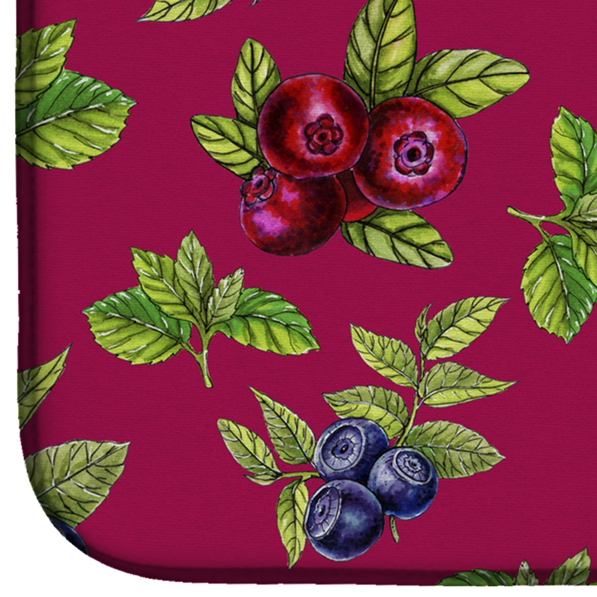 Caroline's Treasures 14 in. x 21 in. Berries Dish Drying Mat