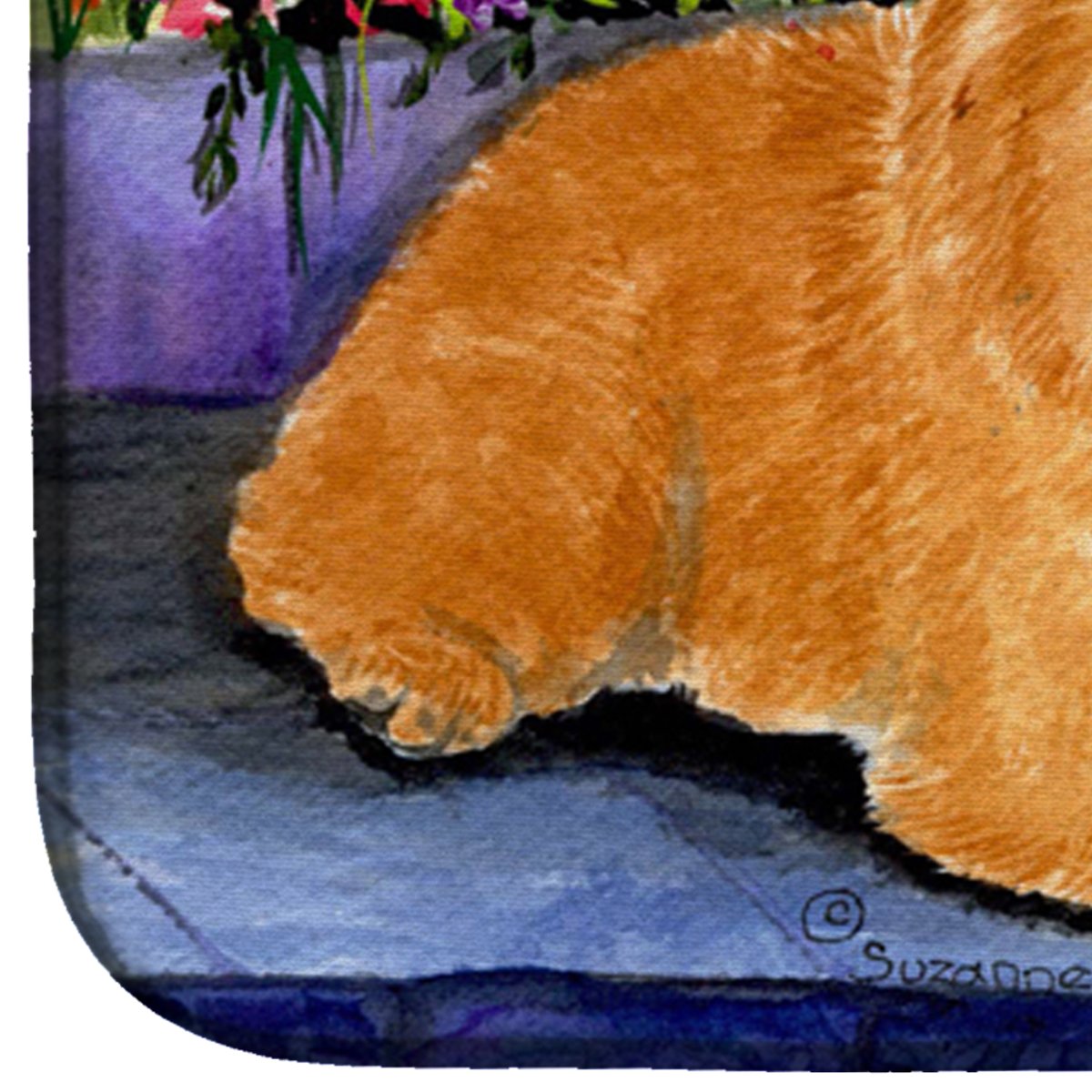 Caroline's Treasures 14 in. x 21 in. Chow Chow Dish Drying Mat