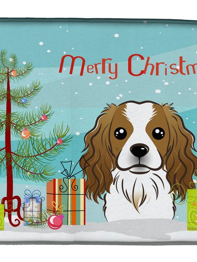 Caroline's Treasures 14 in x 21 in Christmas Tree and Cavalier Spaniel Dish Drying Mat product