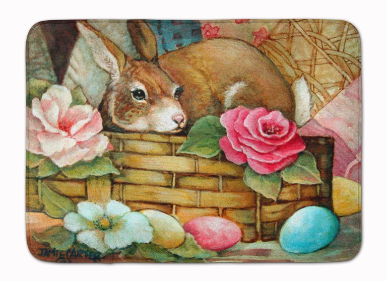 19 in x 27 in A Touch of Color Rabbit Easter Machine Washable Memory Foam Mat