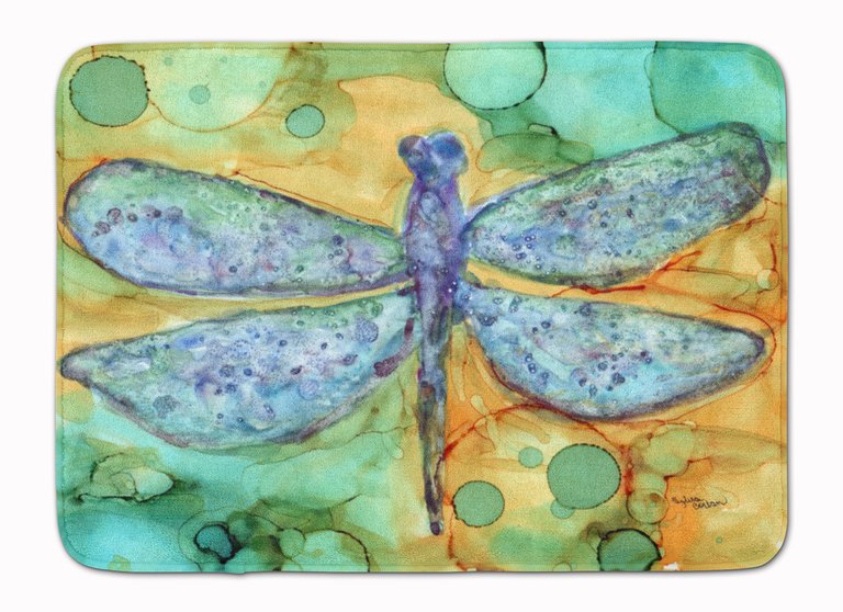 19 in x 27 in Abstract Dragonfly Machine Washable Memory Foam Mat