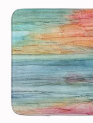 19 in x 27 in Abstract Rainbow Machine Washable Memory Foam Mat