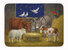 19 in x 27 in Animals at Crib Nativity Christmas Scene Machine Washable Memory Foam Mat