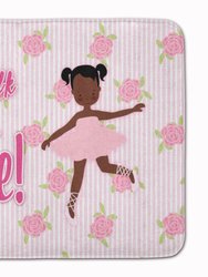 19 in x 27 in Ballet African American Pigtails Machine Washable Memory Foam Mat
