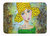 19 in x 27 in Bee Grateful Girl with Beehive Machine Washable Memory Foam Mat