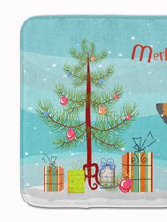 19 in x 27 in Bloodhound Merry Christmas Tree Machine Washable Memory Foam Mat