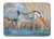 19 in x 27 in Blue Heron in the reeds Machine Washable Memory Foam Mat