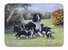 19 in x 27 in Border Collie Puppies with Momma Machine Washable Memory Foam Mat