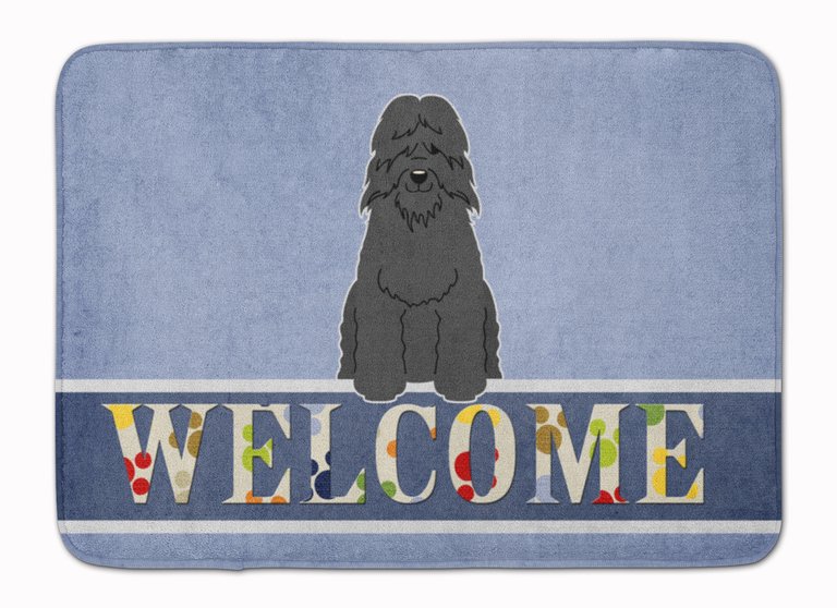 19 in x 27 in Bouvier des Flandres Welcome Machine Washable Memory Foam Mat