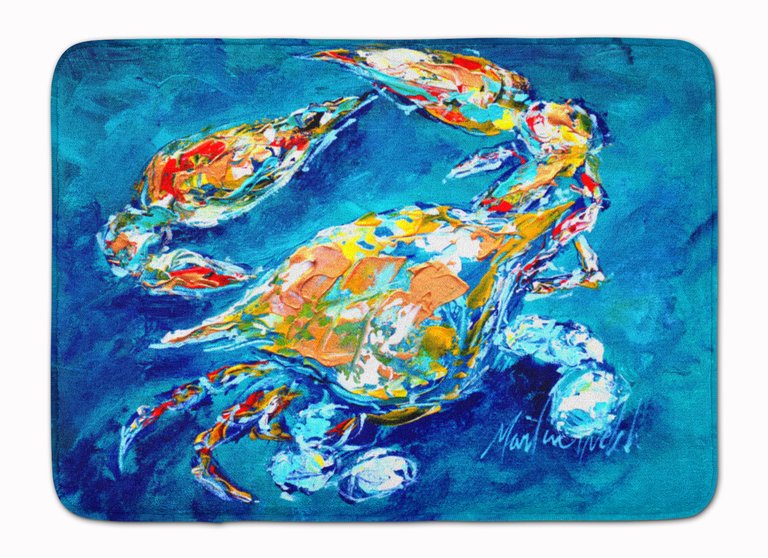 19 in x 27 in By Chance Crab Machine Washable Memory Foam Mat