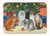 19 in x 27 in Cats under the Christmas Tree Machine Washable Memory Foam Mat