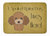 19 in x 27 in Chocolate Brown Poodle Spoiled Dog Lives Here Machine Washable Memory Foam Mat