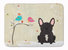 19 in x 27 in Christmas Presents between Friends French Bulldog - Brindle Machine Washable Memory Foam Mat