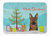 19 in x 27 in Christmas Tree and German Shepherd Machine Washable Memory Foam Mat