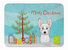 19 in x 27 in Christmas Tree and Westie Machine Washable Memory Foam Mat