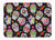 19 in x 27 in Day of the Dead Black Machine Washable Memory Foam Mat