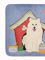 19 in x 27 in Dog House Collection Samoyed Machine Washable Memory Foam Mat