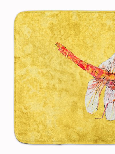 Caroline's Treasures 19 in x 27 in Dragonfly on Yellow Machine Washable Memory Foam Mat product