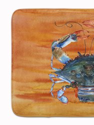 19 in x 27 in Female Blue Crab Spicy Hot Machine Washable Memory Foam Mat