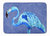 19 in x 27 in Flamingo On Slate Blue Machine Washable Memory Foam Mat