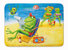 19 in x 27 in Frogs on the Beach Machine Washable Memory Foam Mat